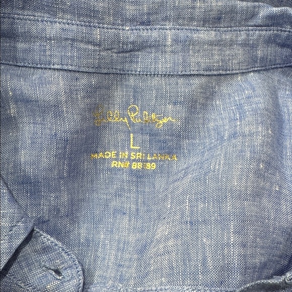 Lilly Pulitzer Breelyn Linen Sleeveless Button Down Size Large - Picture 7 of 7